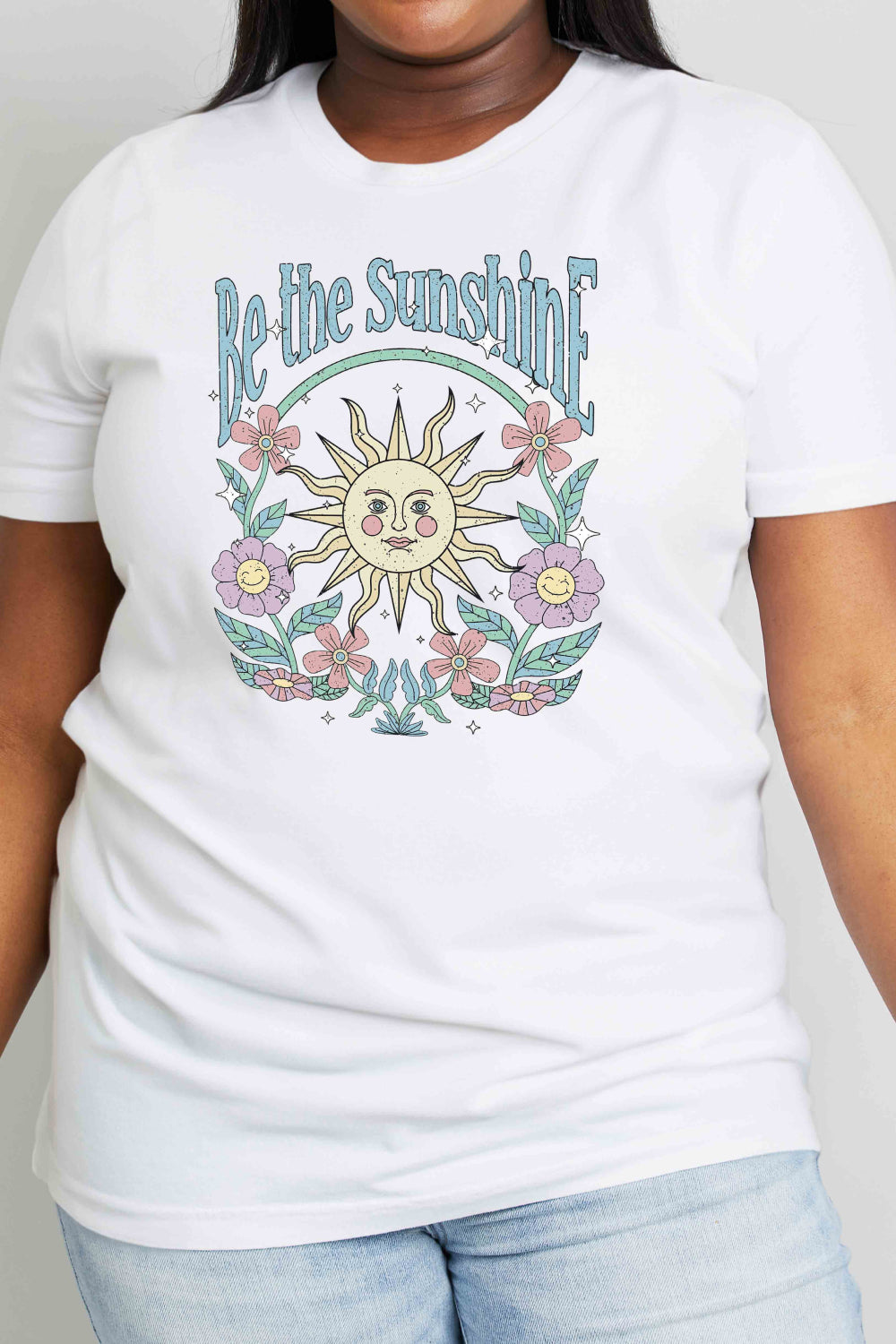 Simply Love BE THE SUNSHINE Camiseta estampada de algodón