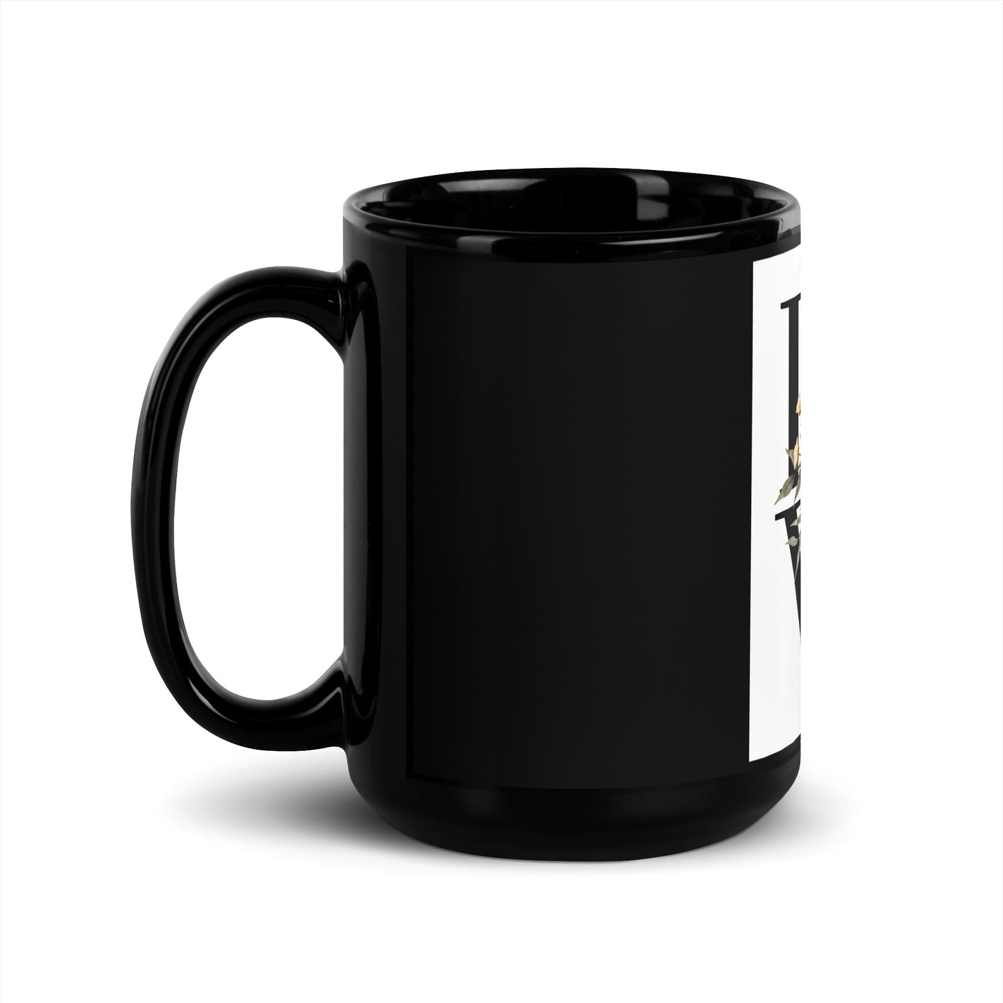 Taza negra brillante