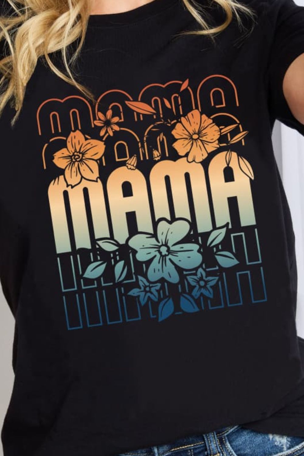 Camiseta estampada de algodón Simply Love MAMA