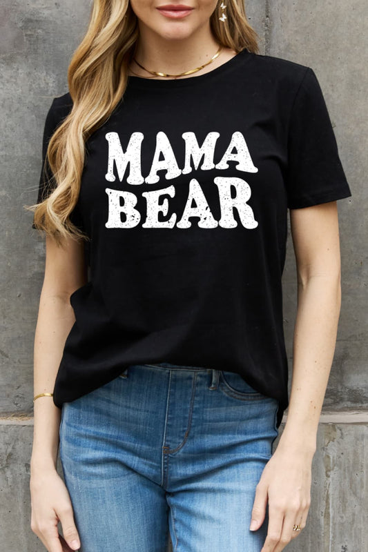 Camiseta de algodón con estampado MAMA BEAR de Simply Love