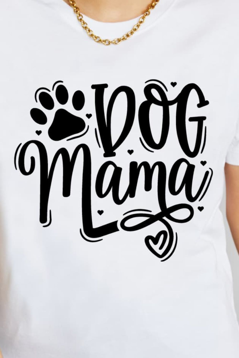 Camiseta de algodón con gráfico Simply Love DOG MAMA