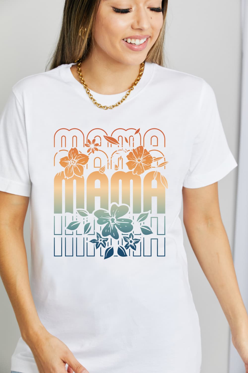 Camiseta estampada de algodón Simply Love MAMA