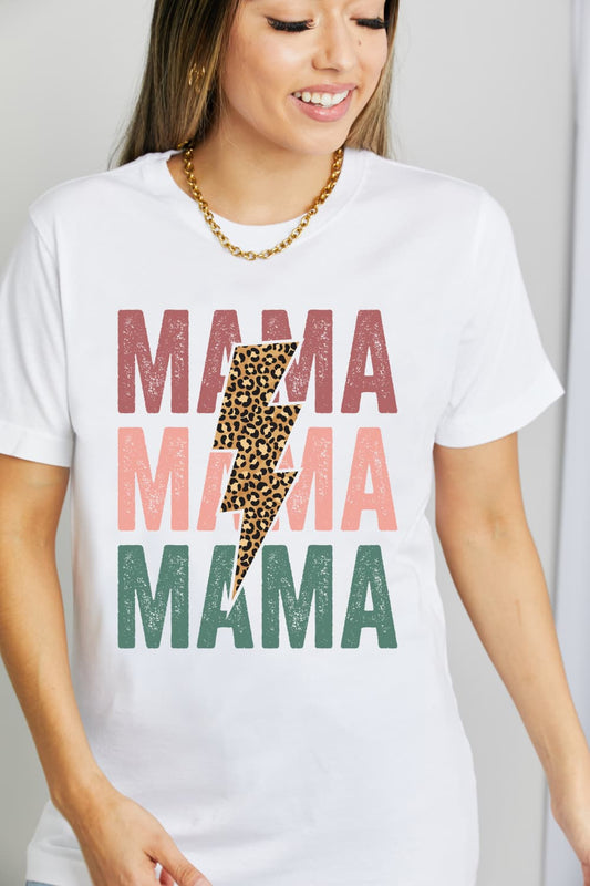 Camiseta estampada de algodón Simply Love MAMA