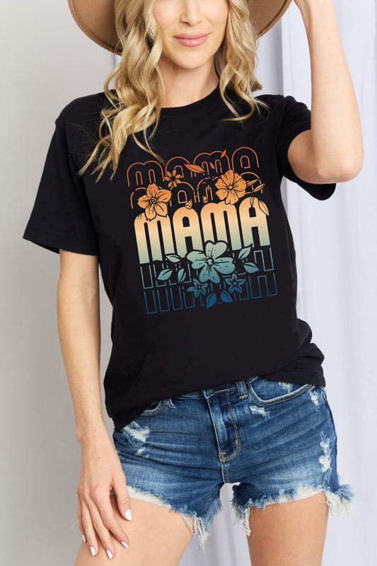 Camiseta estampada de algodón Simply Love MAMA