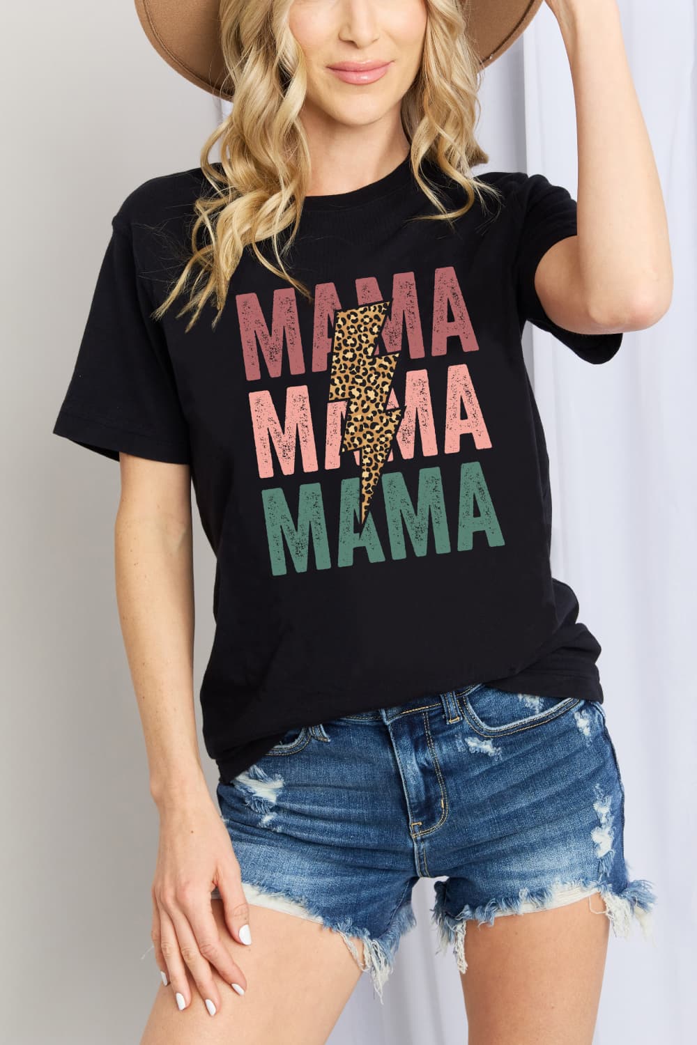 Camiseta estampada de algodón Simply Love MAMA